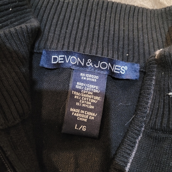 Devon & Jones Zip up Mock neck sweated - Picture 2 of 2